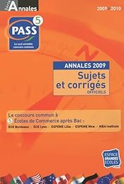 Concours PASS, annales du concours 2009