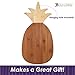 Totally Bamboo Pineapple Shaped Bamboo Wood Cutting Board and Charcuterie Board, 14-3/8