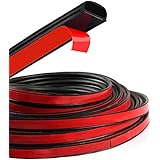 HOTSYSTEM D-Shape Door Rubber Seal Strip Weatherstrip 3M Self Adhesive Hollow for Car Truck Motor Door Cover Trunk (Black, 26