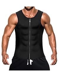 RIBIKA Men Waist Trainer Vest Weight Loss Sauna Tank Top Sweat Vest Workout Shirt