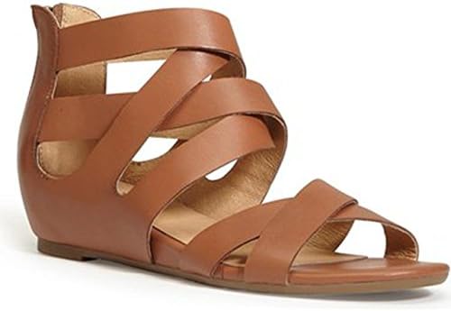 Adam Tucker Women's 'Alea6' Wedge Sandal (7M, Luggage Vachetta)