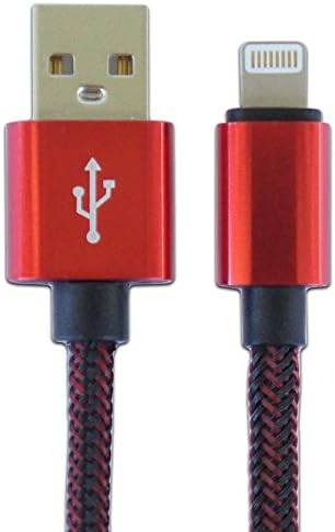 ROCKLEY 3ft Nylon Braided Lightning Cable for iPhone 6/6s,iPhone 6/6 Plus,iPhone 5/5s,iOS Devices (four colors,three lengths) (3ft, Red)