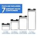 Meal Prep Haven - 7-Pack Food Storage Containers with Lids - Clear Storage Containers for Kitchen Organization - Airtight Kitchen Storage Containers with Lids - 4-size Canister Set - Cereal Containers
