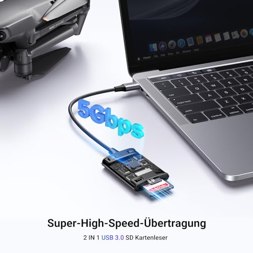 UGREEN USB C 170MB/S Kartenleser SD Micro SD Card Reader Kartenlesegerät USB C Card Reader kompatibel mit iPhone 17 Serien, Galaxy S25 Serie, iPad Pro/iPad Air, MacBook Pro/MacBook Air usw (SD 3.0) thumbnail 2