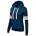 wuliLINL Women's Striped Pocket Hoodie Sweatshirt Athletic Pullover Sweatshirt Hoodies