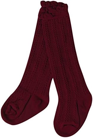 Alva Edison Cable-Knit Knee High Cotton Socks For Baby Girls,Toddlers&amp;Child 1-3T,Red