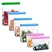 Sindcom Reusable Sandwich Bags,6 Pack (1 Large+3 Medium +2 Small) Stand-Up Freezer Bags for Snacks, Lunch, Leakproof Ziplock for Food Storage, BPA Free