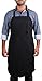 Utopia Kitchen Adjustable Bib Apron with 3 Pockets - Commercial Restaurant and Home Kitchen Apron - Adjustable Neck Strap - Extra Long Ties, Black