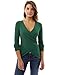 PattyBoutik Women's V Neck High-Low Hem Crossover Sweater