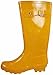 NORTY Women's Hurricane Wellie Rain Boots - High-Calf Length - Glossy Matte Waterproof Rubber Shoes - Yellow Size 9