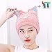 Microfiber Hair Drying Towels(Pink)
