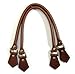 byhands Embossed 100% Genuine Leather Purse Handles/Bag Handles, Brown, 18.25