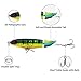 Discover Fish Fishing Lures with Rotating Tail for Saltwater Freshwater - Topwater Hard Bait with Treble Hooks for Muskie Musky Pike Bass Trout Walleye, 4.0 inch 0.5 oz Golden Green
