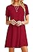 YMING Women's Casual Short Sleeve Multicolor Loose T-Shirt Dress XS-4XL