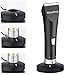 Maxshop Professional Hair Clippers for Men and Babies Quiet Clippers Cordless Haircut kit with Charging Dock, 8 Comb Guides, 2 Scissors,1 Hair Comb Self Hair Cutting System (Black)
