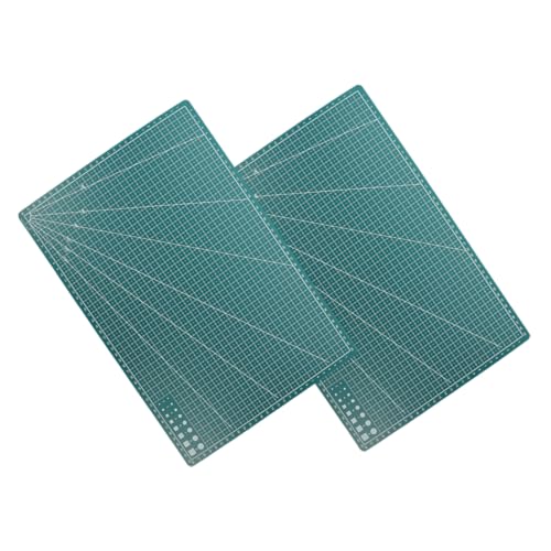KONTONTY 2Pcs Double Sided Cutting Mat for Crafts Non Slip Engraving Board for Sewing Scrapbooking DIY Projects Lightweight Safe Cutting Pad