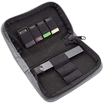 Travel Carrying Case Wallet bag for Juuls Device Pen, Pods & USB Charger and Other Small, Portable Storage Case for your Pocket or Hand Bags, Device not Included (Black)