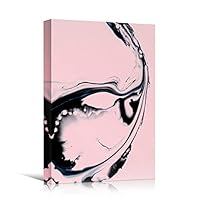 Canvas Wall Art Liquid Abstract Colorful Decorative Elements Mixed Media Multicolor Swirly - 12x18 inches