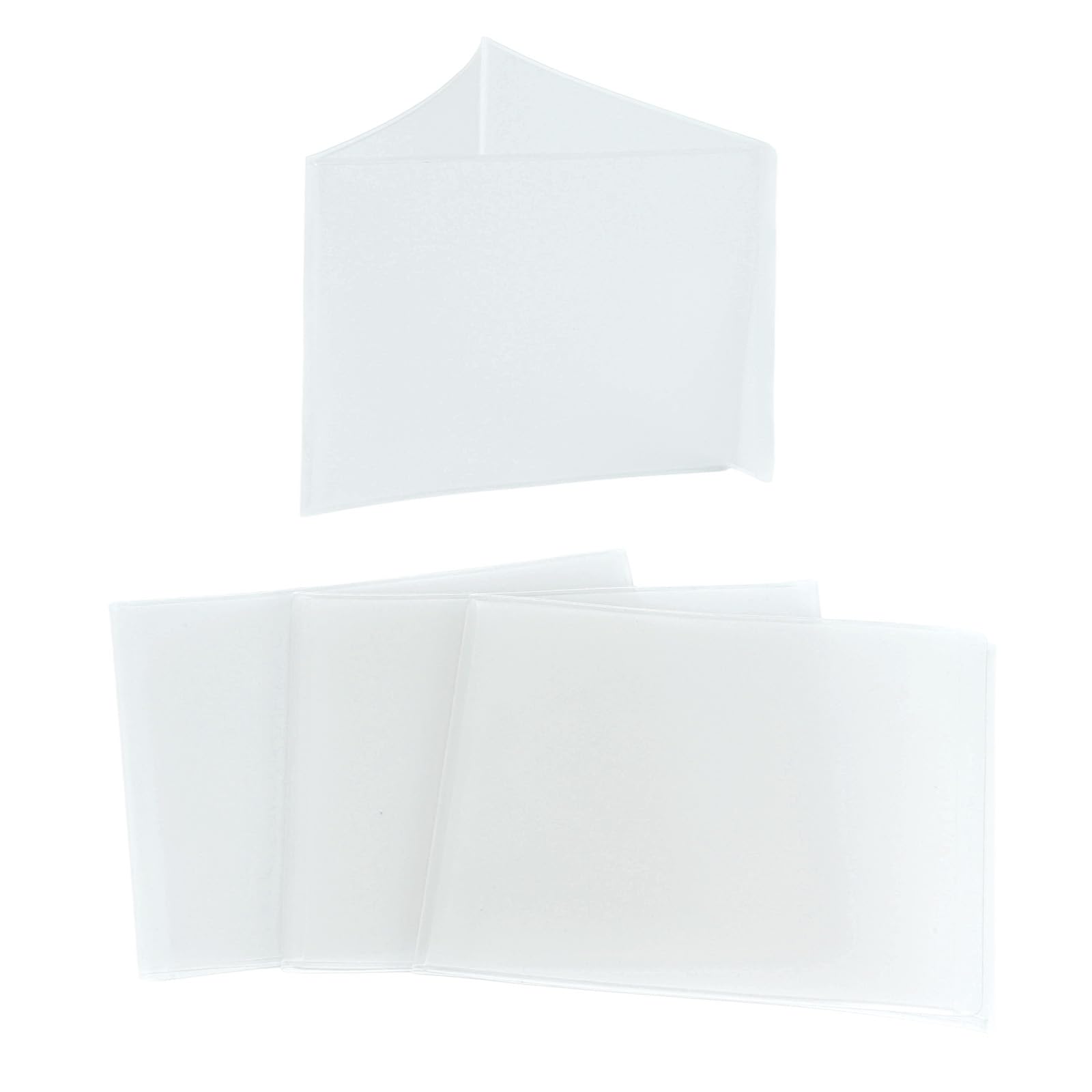 2pcs 2025 Mahjong Card Holder, Plastic Ultra-Transparent Table Game Mahjong Card Protector Gifts Clear Tri Fold Protective Cover 6.1x4.96in Scratch-Resistant Holder Set
