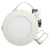 KINGSO 6W Round LED Panel Dimmable Recessed Ceiling Light Warm White 2700-3200K Ultrathin Downlight With Driver Lighting Lamp Fixture AC 85-265V