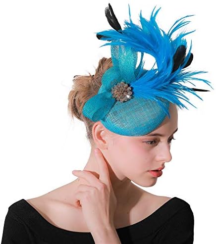 Sinamay Fascinator Pillbox Hat Headband Hair Clip for Cocktail Tea Party Bridal Wedding Hat