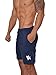 YoungLA Men's Yoga Running Shorts w/Zipper Pockets Navy Large
