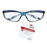 3M 90596-00000T  Tekk  Protection Performance Safety Eyewear with Clear Lens and Blue Translucent Frame