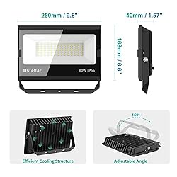 USTELLAR 3 Pack 80W Led Flood Lights Outdoor Bright