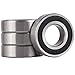 XiKe 4 Pcs 6003-2RS Double Rubber Seal Bearings 17x35x10mm, Pre-Lubricated and Stable Performance and Cost Effective, Deep Groove Ball Bearings.