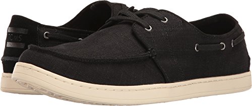 TOMS Mens Culver Lace-Up (11 M US, Black Washed Linen)