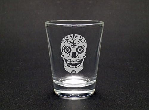 Sugar Skull Shot Glass (Clear)