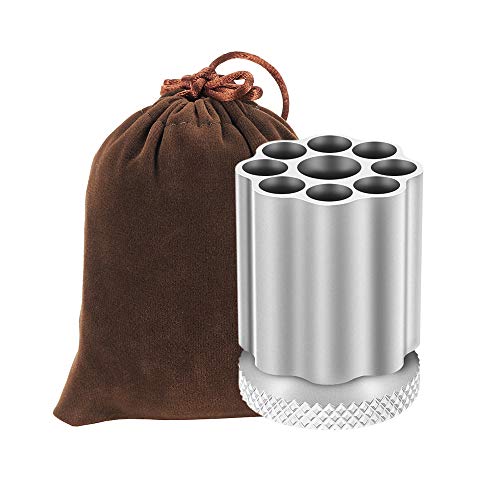 QIAN76 Rotating Revolver Pen Holder, Gun Cylinder Pen Holders, Favorite Pencil Holder and