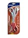 Westcott All Purpose Value Scissors, Straight, 8-Inch, Color Varies, 3-Pack (13404), red/black/lt blue, Single
