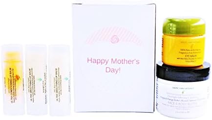 Natural Bath and Body Care Gift Sets for Her/Him-Mother's Day Gifts Made in USA.Total 5 Items