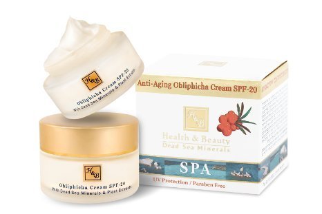 Face Cream Moisturizer Anti-Aging Facial Care Obliphicha Cream SPF-20 50ml by Health & Dead Sea Minerals
