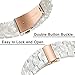 TRUMiRR for Galaxy Watch 42mm / Watch 4 5 6 40mm / Active 2 40mm 44mm Women Band, 20mm Resin Watchband Rose Gold Stainless Steel Buckle Strap Quick Release Bracelet for Garmin Vivoactive 3/3 Music