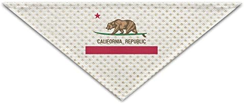 Surfing California Bear Cali Flag Dog Scarf Dog Bandana