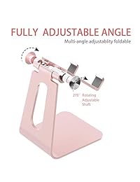 CreaDream - Soporte ajustable para teléfono móvil, soporte para teléfono móvil, soporte, soporte de escritorio de aluminio, compatible con iPhone Xs Max Xr 8 7 6 6S Plus 5s carga, accesorios de escritorio, todos los teléfonos inteligentes