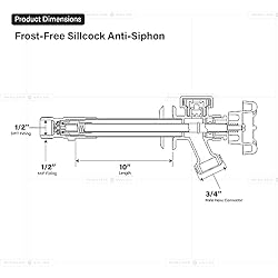 Midline Valve 84323 Sillcock Pipe Chrome Plated