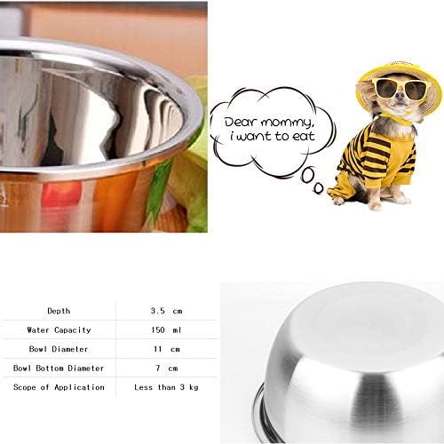 Yosoo Cage Hanging Bowls With Hook, Stainless Steel Food Bowl Water Dispenser for Pet Dog Cat Rabbit Bird - Image 3