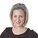Hipsy Adjustable NO SLIP Wide Bling Glitter Headbands for Women Girls & Teens Black Duo Pack