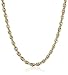 Amazon Collection 14k Yellow Gold Hollow Diamond-Cut Rope Chain Necklace (2.5mm ), 18