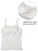 Satinior Women's Cami Camisole Built-in Bra Adjustable Spaghetti Strap Tank Top Padded Cami Tanks (XXXL Size, White)