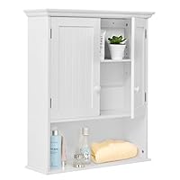 Alek...Shop Storage Cabinet 2 Door Organizer Wall Mount Bathroom Toilet Medicine Cabinet Kitchen Laundry