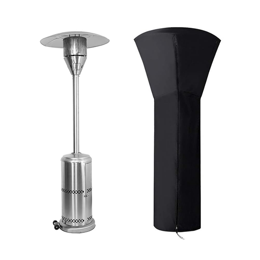 Cowhilan Patio Heater Cover Heavy Duty Outdoor Garden Waterproof Fabric UV Resistant 210D Oxford Fabric with Zipper 226x85x48cm