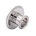 DERNORD Sanitary Concentric Reducer Tri Clamp Clover Stainless Steel 304 Sanitary Fitting End Cap Reducer (Tri Clamp Size: 3 inch x 1.5 inch)