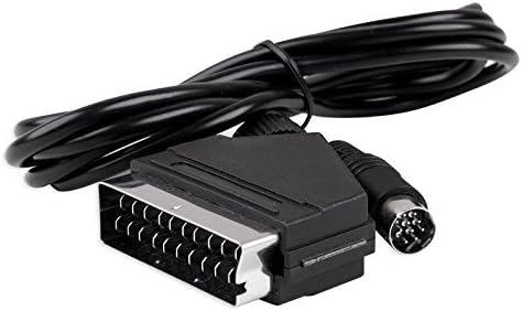 WiCareYo 1.8m RGB Scart AV Cable Lead for Saturn Games Console