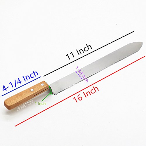 WEICHUAN Stainless Steel Serrated Uncapping Knife - Beekeeping Equipment Bee Hive Hand Tool Beekeeper Tool