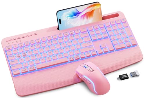 Pink Keyboard and Mouse Combo