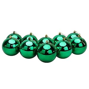 Toyland 10 Extra Grote 100mm Kleur Kerstballen – Kerstboom Decoraties (Groen)